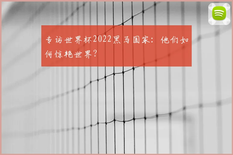 专访世界杯2022黑马国家：他们如何惊艳世界？
